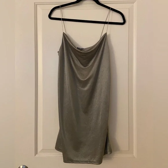 Zara | Dresses | Zara Light Green Short Cowl Neck Slip Dress | Poshmark